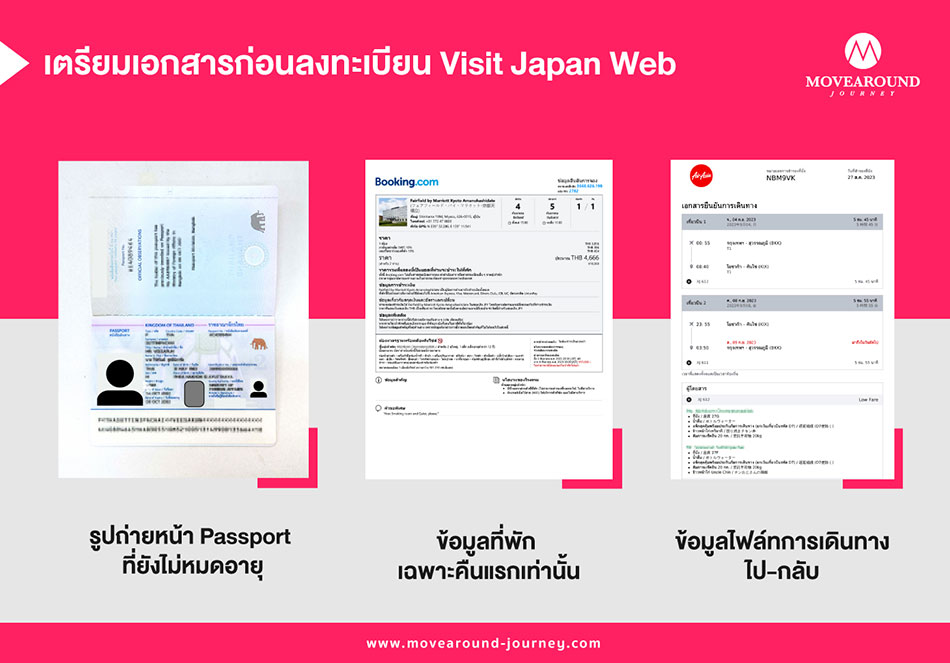 visit japan web เตรียมเอกสาร 1 อัพเดท